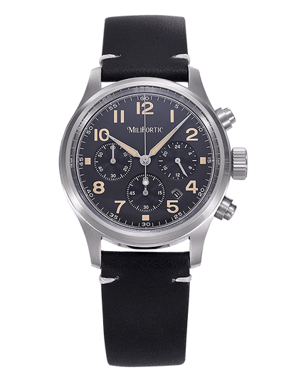MF 39mm military Style Solar Movement Chronograph
