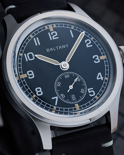 Baltany Retro 39mm Dirty Dozen Date Field Watch S2081