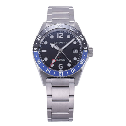 NH34 Auto GMT Ceramic Bezel Homage Watch Rubber T062