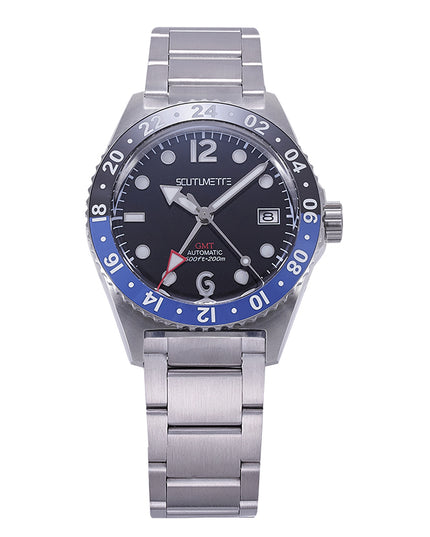 NH34 Auto GMT Ceramic Bezel Homage Watch Rubber T062