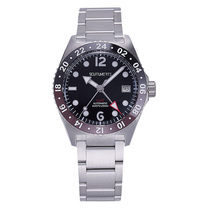 NH34 Auto GMT Ceramic Bezel Homage Watch Rubber T062