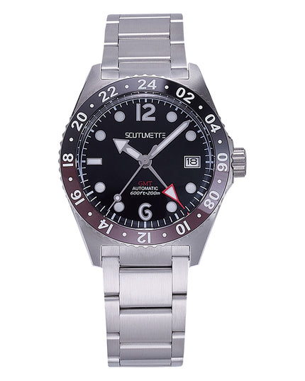NH34 Auto GMT Ceramic Bezel Homage Watch Rubber T062